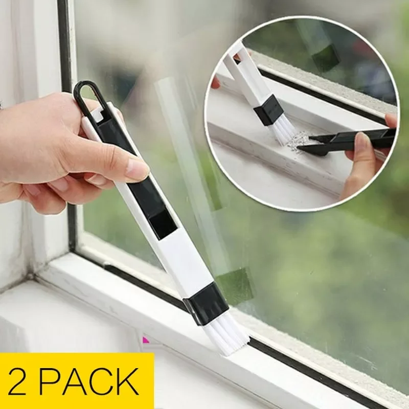 

2Set Window Door Keyboard Cleaning Brush Window Groove Cleaning Brush With Cleaning Dustpan Screen Window Cleaning Products