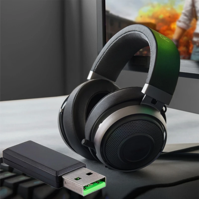 

Headphone USB Receiver Wireless Dongle Adapter for razer Kraken V3 Pro HyperSense Wireless Gaming Headset