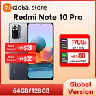 Телефон Xiaomi Redmi Note 10 Pro, глобальная версия дюйма, 64 ГБ128 ГБ, Snapdragon 732G, камера 120 МП, AMOLED дисплей, Гц