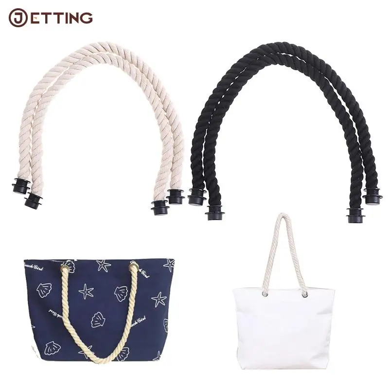 

1Pair Rope Handle Strap Hemp Handle Rope Tote Strap Obag Handles Bag Accessories Durable Strap For Women Silicon Handbag Style