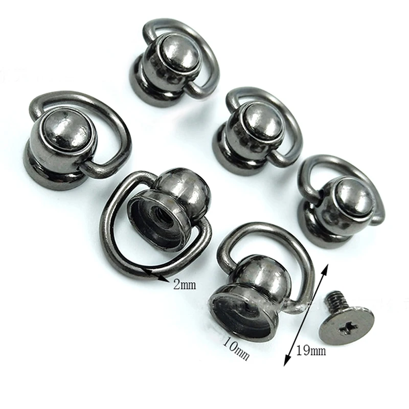 10 шт. поворотные шипы для сосков с кольцом сумка из чистой меди