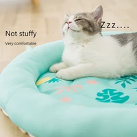 cat mat summer cooling pet dog mat ice pad dog sleeping round mats for dogs cats pet kennel top quality cool cold silk dog bed
