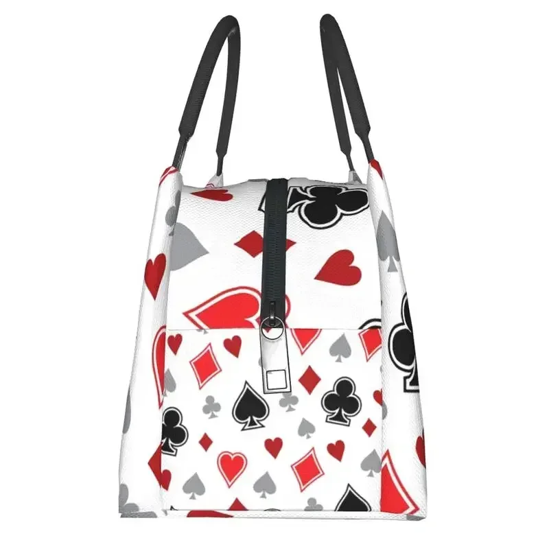 Винтажная изолированная сумка для обеда с рисунком казино покерных чипов