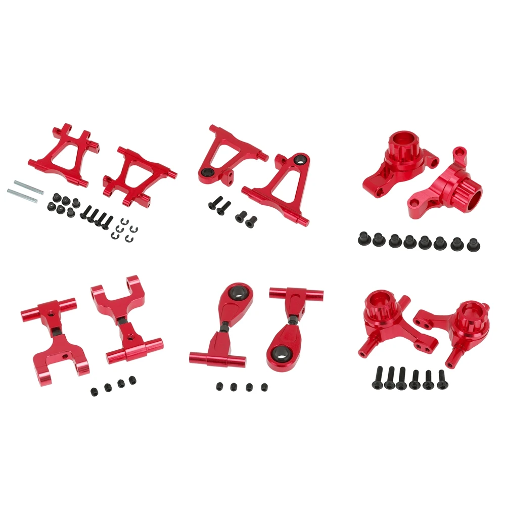 

Metal Front Rear Suspension Arm Steering Block Hub Carrier for Tamiya TT02 TT-02 1/10 RC Car Upgrades Accessories,2
