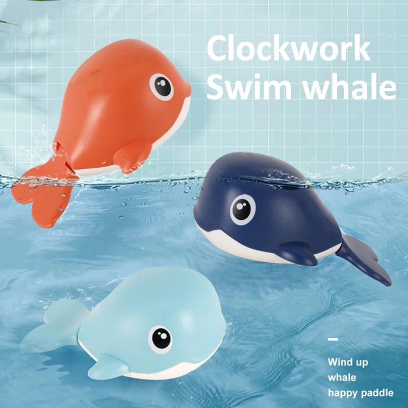 

Bath Toys for Children's Water Baby bathtubs Wind-up Clockwork Whale Swim Play Toy Swimming Party Bathroom Toys Gift