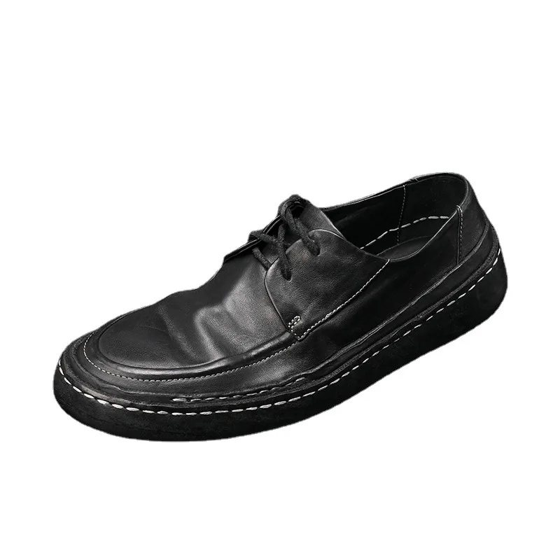 

yingjiefushi commerce Casual shoes male Horse skin retro leisure shoes handwork men Wear male horse leather shoes