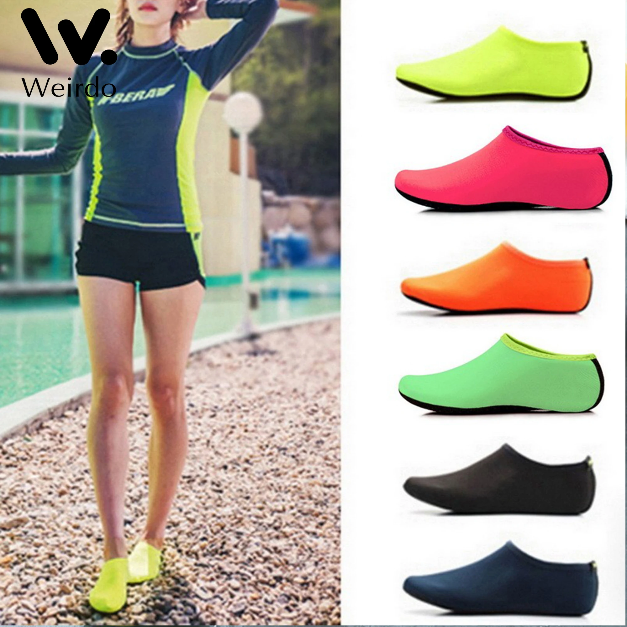 

Water Socks Durable Aqua Fins Barefoot Shoes for Beach Pool Swim Surf Yoga Exercise