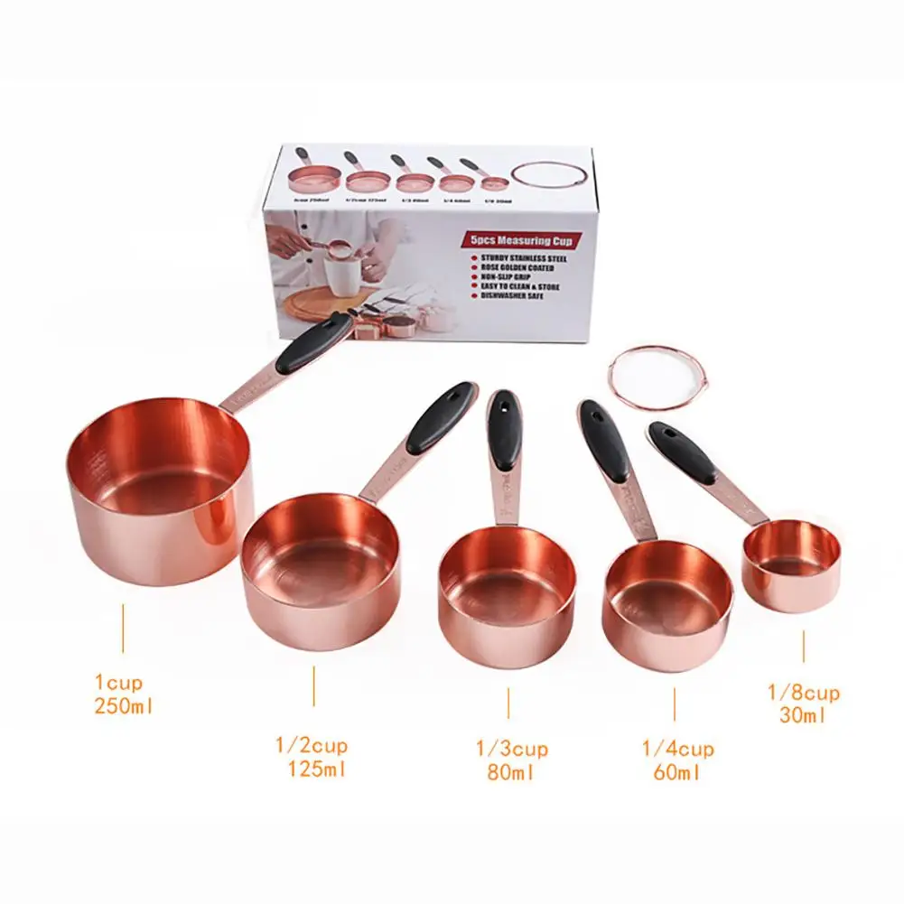 

5pcs Measuring Spoon Set With Scale Stainless Steel Kitchen Measuring Tools for Cooking Baking for Dry or Liquid Kitchen Gadgets