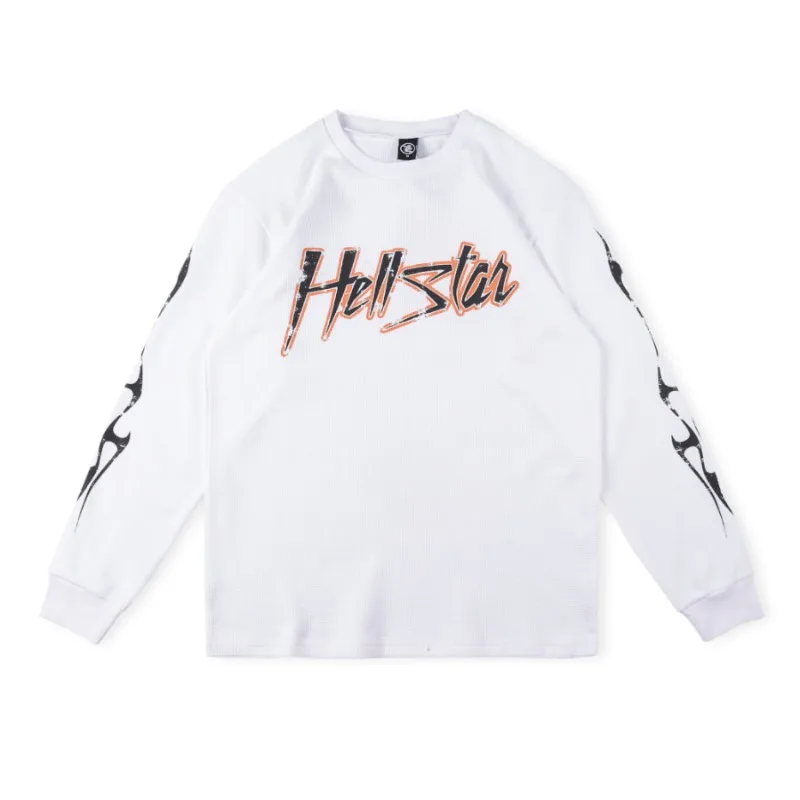 

2023 New T-shirt High Street Classic Human Hellstar Print Studios Records Crewneck Loose Men Women Long Sleeve T Shirt