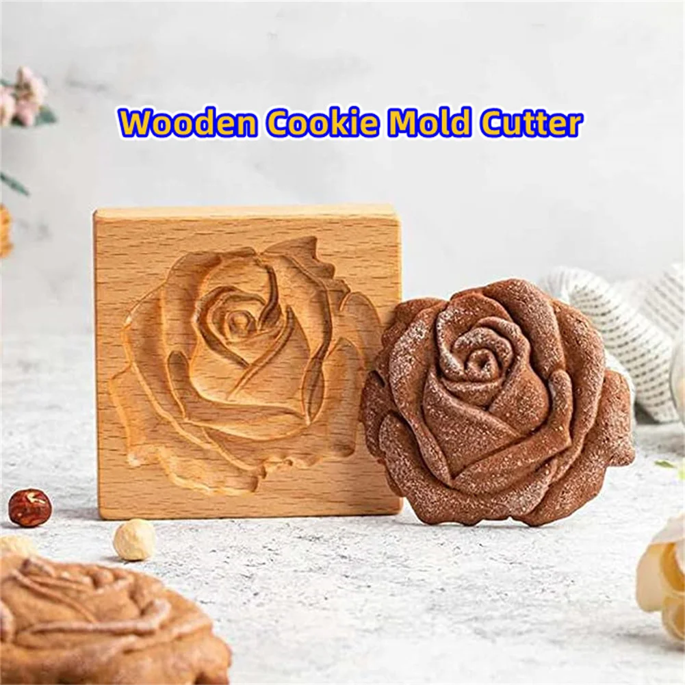 

Wooden Cookie Molds Cookie Wooden Gingerbread Cookie Moulds Press 3D Cake Embossing Baking Mold Pumkin Cutter Bakery Gadgets