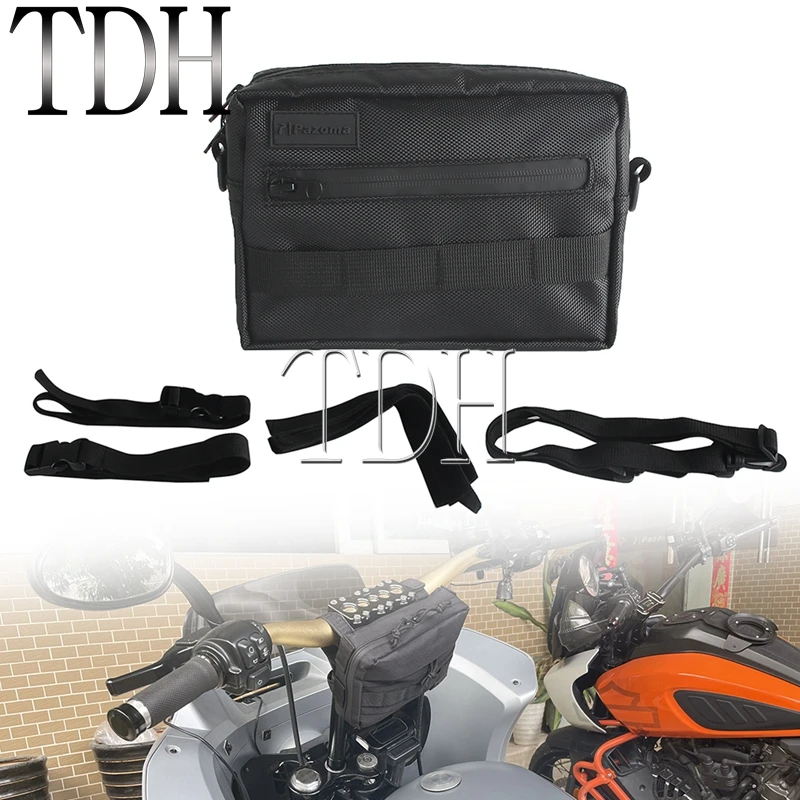 Мотоциклетная сумка на руль с Т-образной планкой для Harley Softail M8 Dyna Sportster сумки