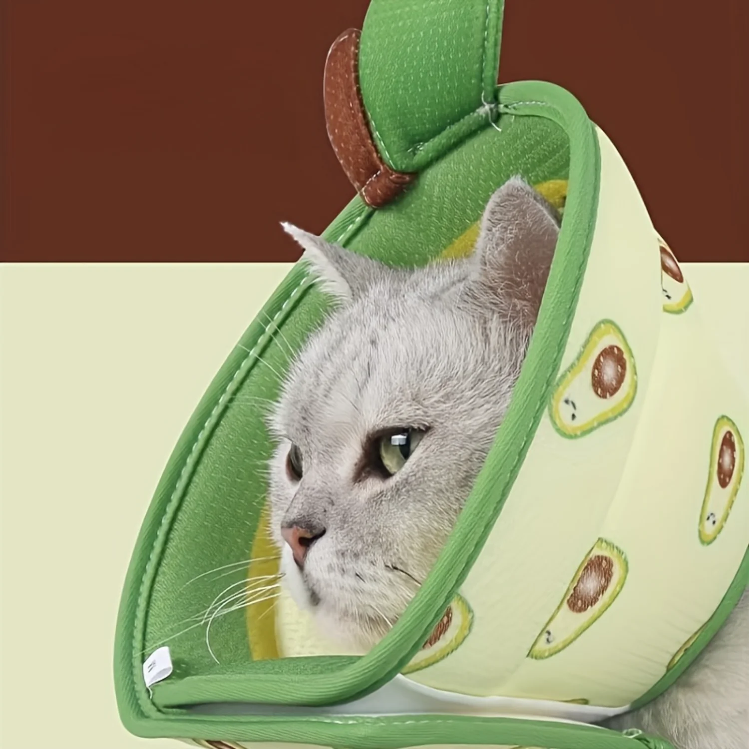 Защитный ошейник с милым узором для кошек регулируемый и дышащий кошачьим