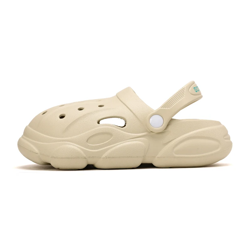 Mens Beach Outdoor Sandals Solid Color Slippers Platform Unisex Couple Clogs Shoes Flat Casual Shoes Quick-Drying