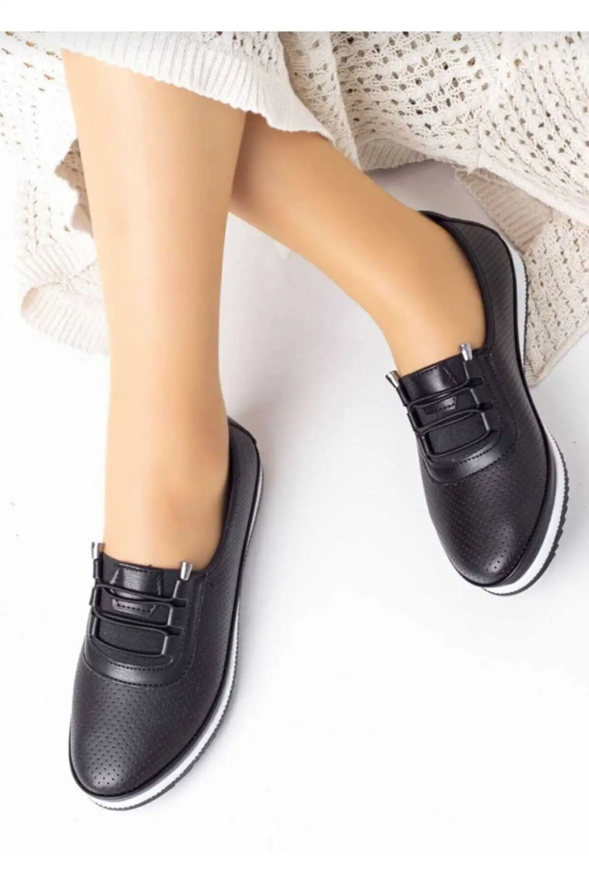 

Women Flats Shoes Black Orthopedic Mother Fashion Flats For Ladies Casual Shoes Elegant Flat Summer Footwear