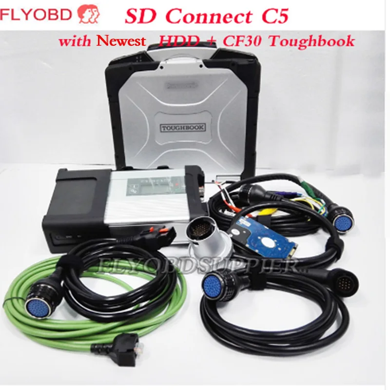 Новейшее 03/2022 программное обеспечение MB Star C5 SD CONNECT 5 с Toughbook CF-30 4G диагностический