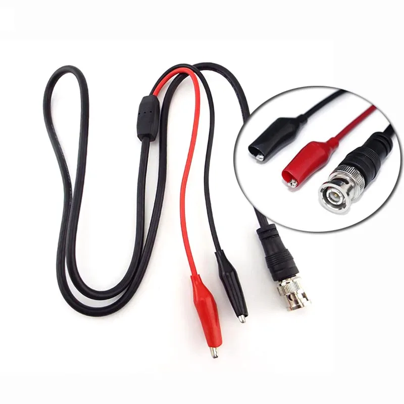 

Multifunction Combination Test Cable Wire BNC Male Plug to Dual Alligator Clip Oscilloscope Test Probe Lead Cable J17