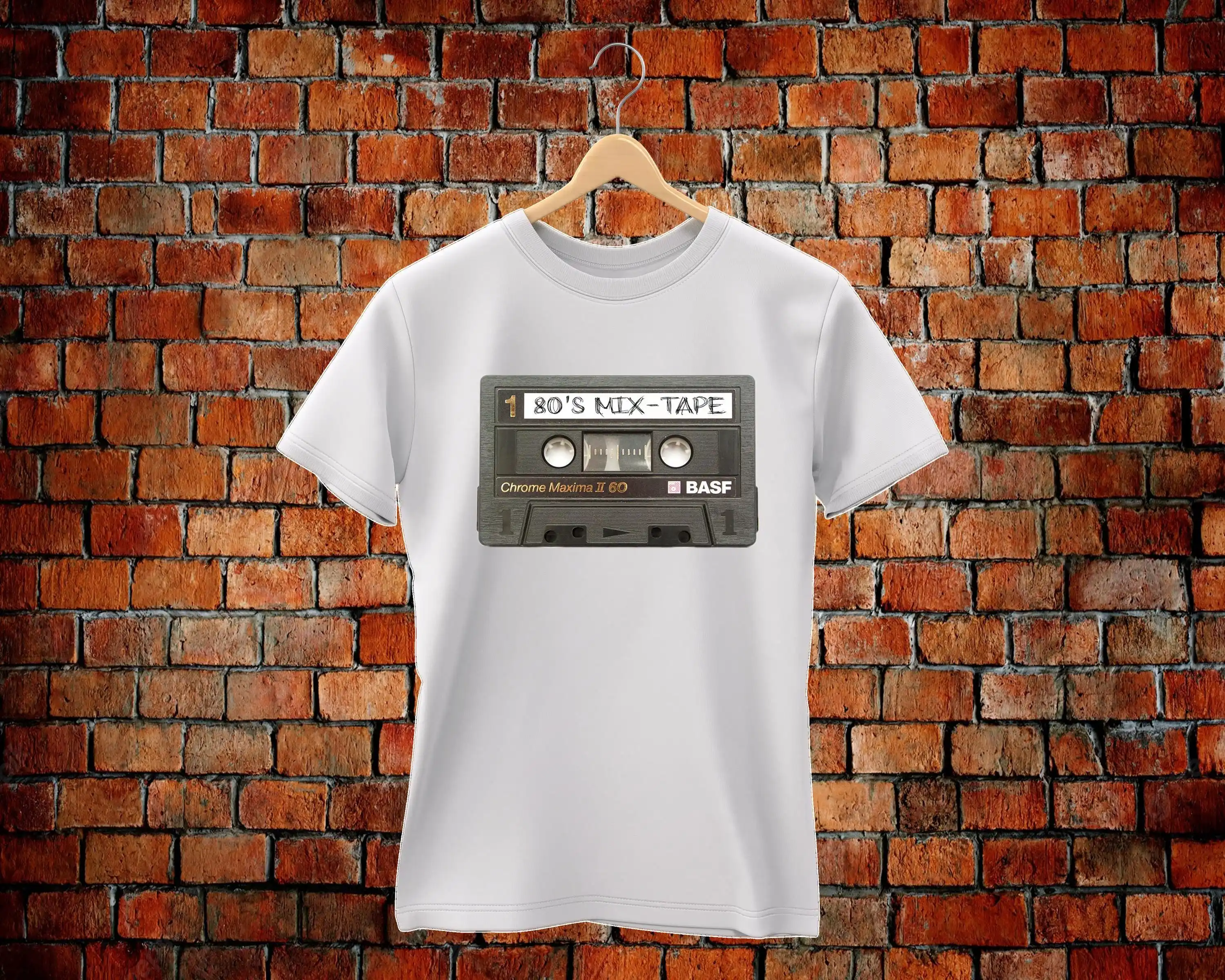 Футболка с кассетной лентой Mixtape в стиле ретро 80-х годов