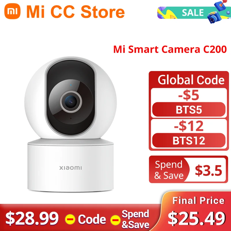 Global Version Xiaomi 360° Home Security Camera C200 Baby Monitor HD Ultra-clear Mi C300 Smart IP Panoramic Camera