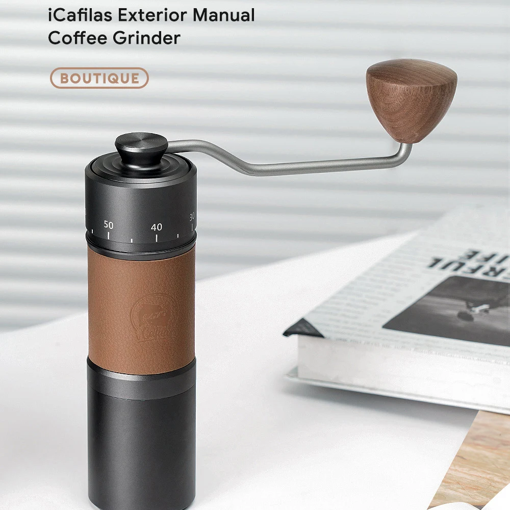 

Ручная кофемолка, портативная мельница из нержавеющей стали 420, 40 мм, нержавеющая сталь, титановое покрытие, заусенцы, 7 ядер, заусенцы, инструменты для кофе