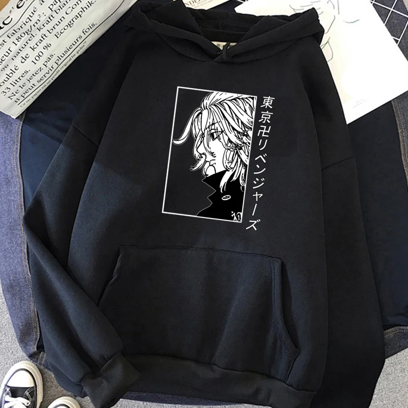 

90s Japanese Anime Tokyo Revengers Hoodies Kawaii Men Women Cartoon Streetwear Autumn Winter Harajuku Sano Manjiro Outerwear