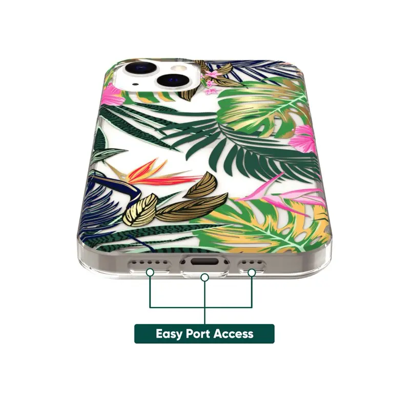 2023 new for Fashionable Palm Floral Patterned Protective Phone Case for iPhone 13- High Quality, Durable and Stylish.