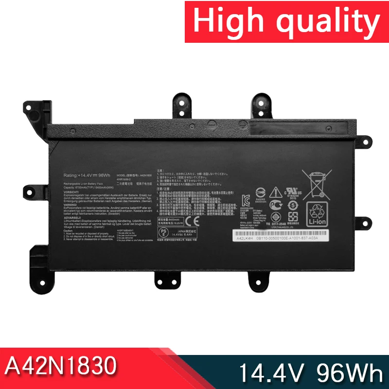 Новый аккумулятор A42N1830 14 4 В 96 Втч для ASUS ROG G703GX G703GXR G7CX EV002T XS98K EV065T EV031T E5039T EV029R A42LK4H