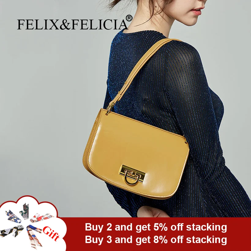 FELIX&FELICIA Factory Vintage Women HandBags Designers Luxury Women Shoulder Female Top-Handle Bags Fashion Brand Crossbody Bag