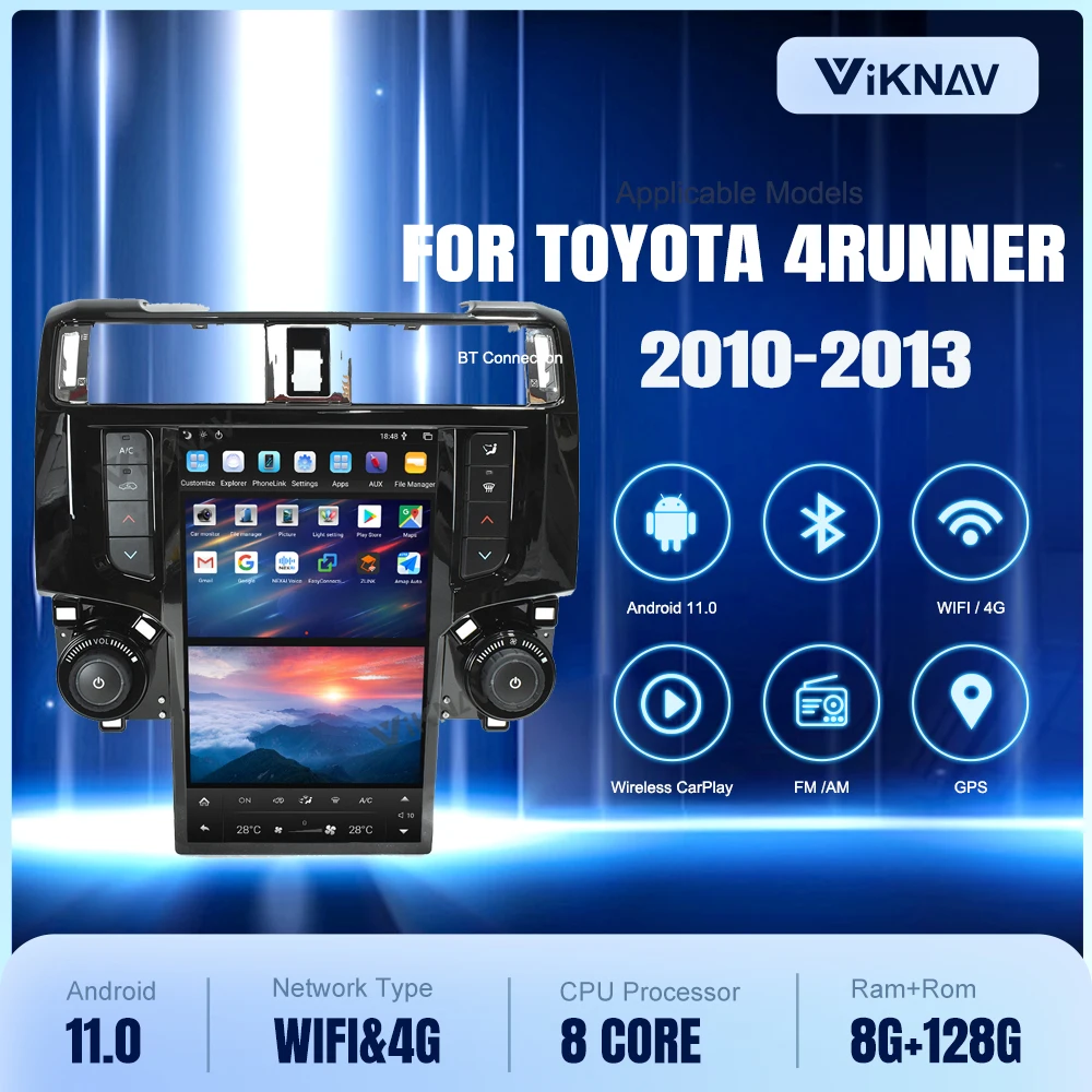 

Автомагнитола 128 ГГц 2Din Android 11 для Toyota 4runner 2009-2019 мультимедийный плеер GPS-навигация автомобильный стереоприемник головное устройство