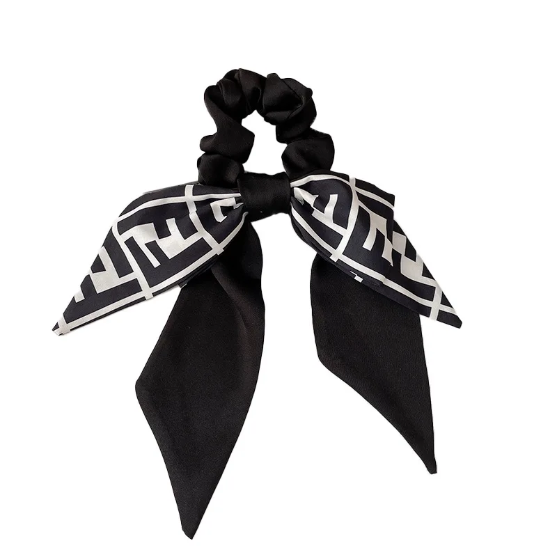 

Высококлассная лента с бантом для большого кишечника, резинка для волос с надписью, привязанный конский хвост