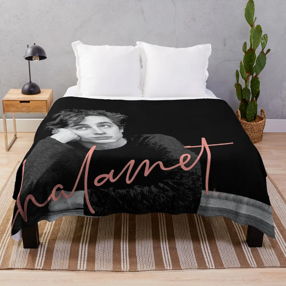 

Chalamet, Awesome Merch of Timothee Chalamet Throw Blanket Fleece Flannel Soft Plush Plaid