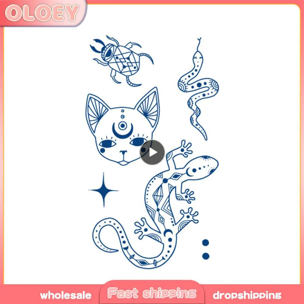 

1 шт., водостойкая тату-наклейка «Гейша»