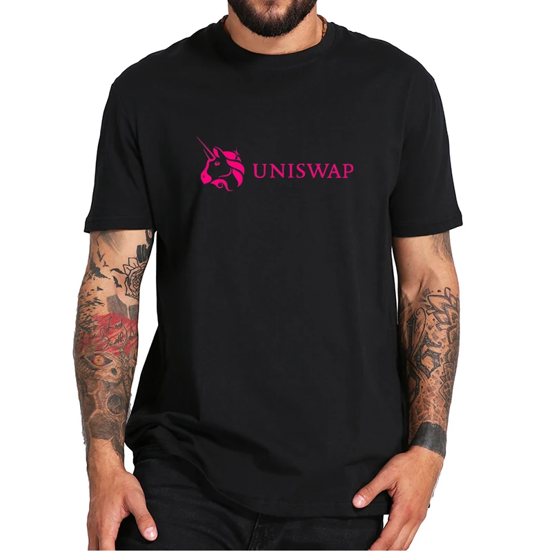 

UNI Uniswap Cryptocurrency T-Shirt DeFi Crypto Blockchain Ethereum ETH Classic Tee Tops 100% Cotton EU Size Crewneck