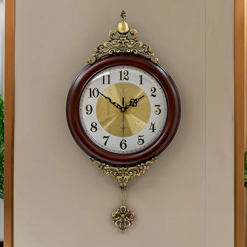 

Silent Nordic Style Wall Clock Retro Living Room Art Luxury Wall Clock Kitchen Pendulum Reloj De Pared Minimalist Decor WK50WC