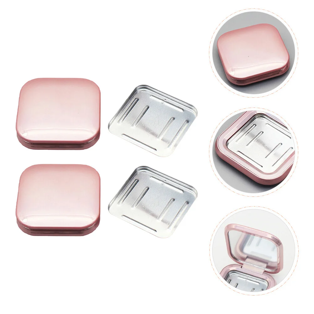 

4 Pcs Palette Empty Highlighter Case Make Up Container Magnetic Palettes Eyeshadow Palettes Blush Dispenser Magnetic Buckle