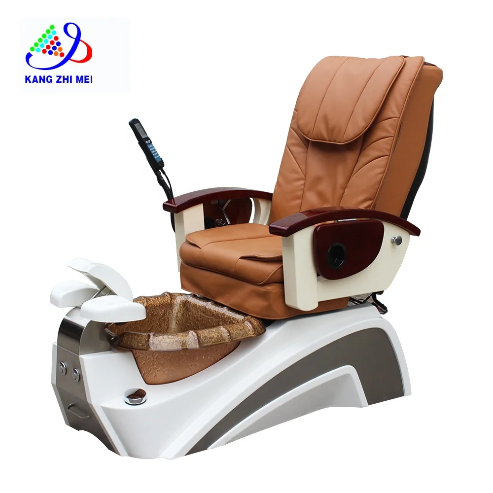 

Kangmei Luxury Modern Beauty Nail Salon Furniture Electric Pipeless Whirlpool Foot Spa Human Touch Massage Pedicure Chair