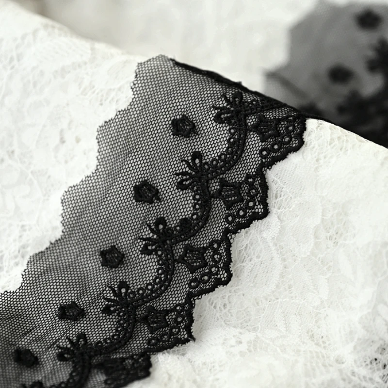 Двойная цветная кружевная ткань вышитая звездой лента с отделкой свадебная