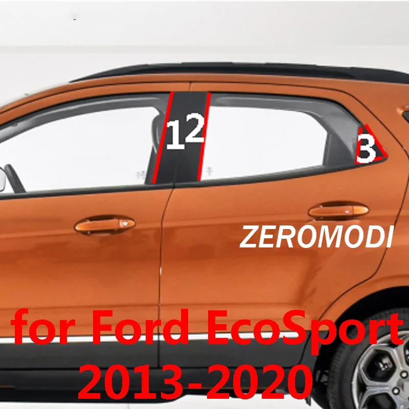 

Для Ford EcoSport 2020 2019 2018 2017 Автомобильная дверь центральное окно средняя Колонка отделочная полоса PC B C столовая крышка аксессуары 2013-2016