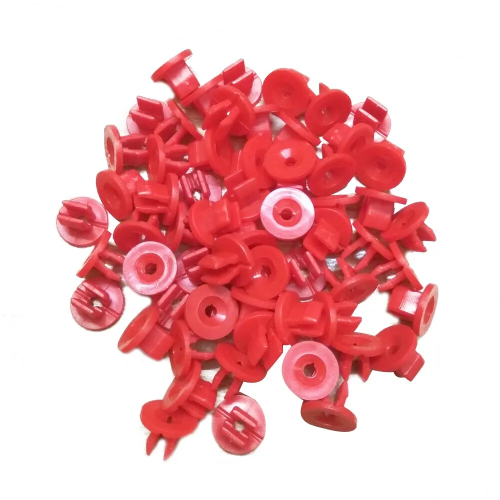 

FOR FORD Shield Nut Set Grommets W702438-S300 13.8mm 30 PCS Accessories NEW Nylon Plastic Red Screw Durable New