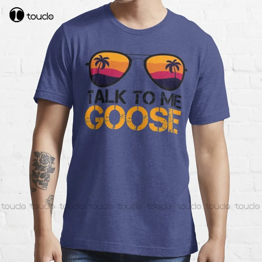 

Трендовая Мужская футболка Talk To Me Goose, рубашки для мужчин, большой и высокий подарок на заказ, дышащая хлопковая модная футболка, летняя женская футболка унисекс