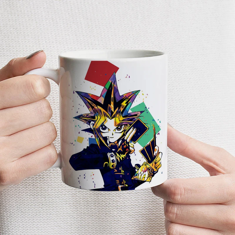 

Yu-Gi-Oh Yami Yugi Ceramic Mug Cute Cup Breakfast Tableware Mugs Men and Women Students Ins Artistic Gift