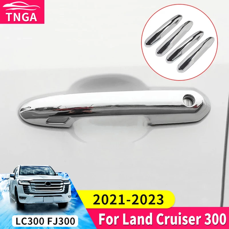 

Для Toyota Land Cruiser 300 Lc300 2022, дверная ручка, аксессуары для внешнего декора, хромированная внешняя ручка ZX VXR GXR GX GR Комплексная защита предотвраща...