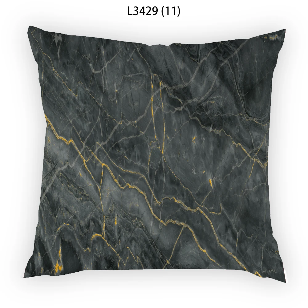 

Nordic Retro Upholstery Artistic Sofa Bedroom Cushion Cover Black Throw Pillows Chairs Home Decor Marbling Creative 45x45 E2237