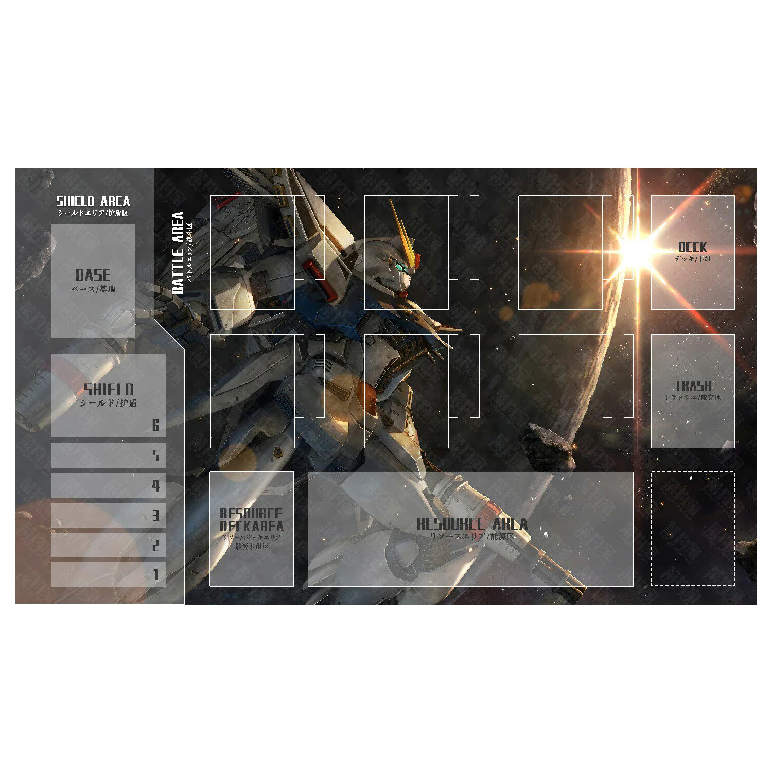 Игровой коврик для карточных игр 600x350x2 мм DIY Gundam GCG TCG F91, для одиночной игры, дуэльный, подарок, игрушка (art.: 3920da9948bc9) - 3920da9948bc9
