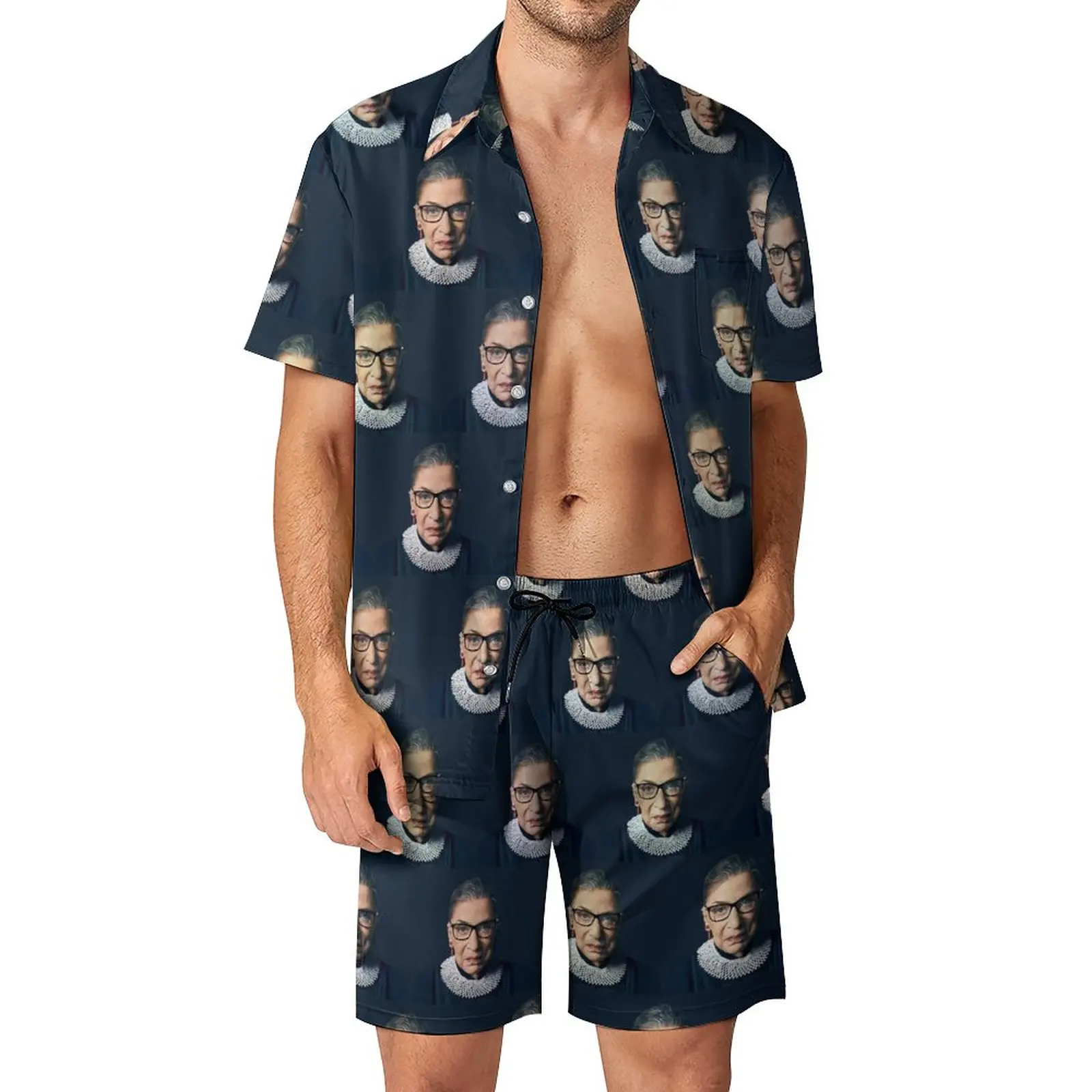 

Костюм мужской из рубашки и шортов, размеры до 3XL