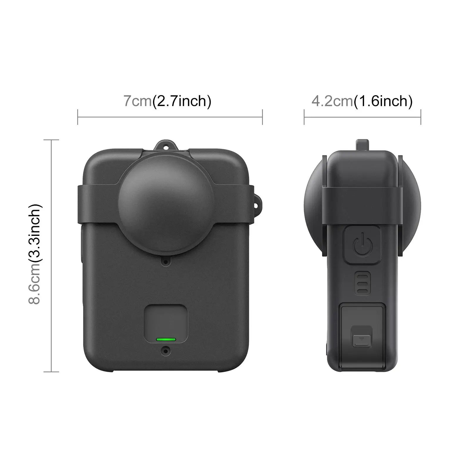 Фото Силиконовый защитный чехол PULUZ для DJI Osmo 360 / 360 II с крышкой для объектива и ремешком №2