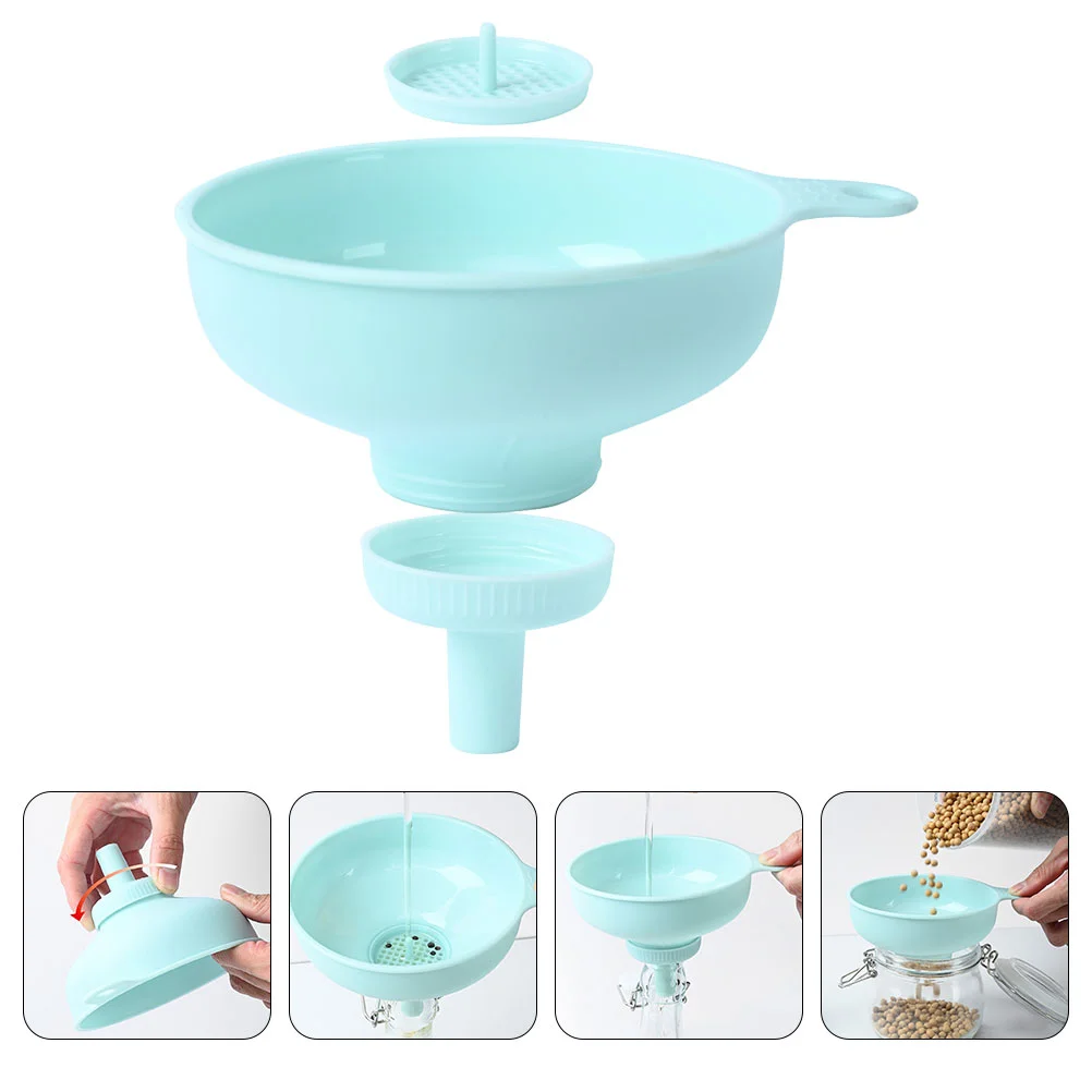 

Wide Mouth Funnel Funnels Filling Small Bottles Plastic Large Kitchen Gadget Oil Food Canning Regular Jars