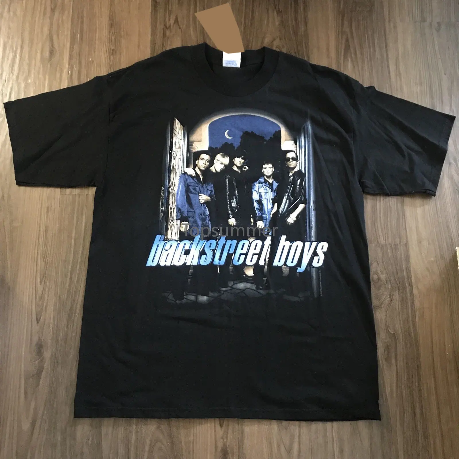 Футболка Vtg Backstreet для мальчиков в стиле 90-х годов, женская футболка с бирками, футболка с коротким рукавом из хлопка, Топ