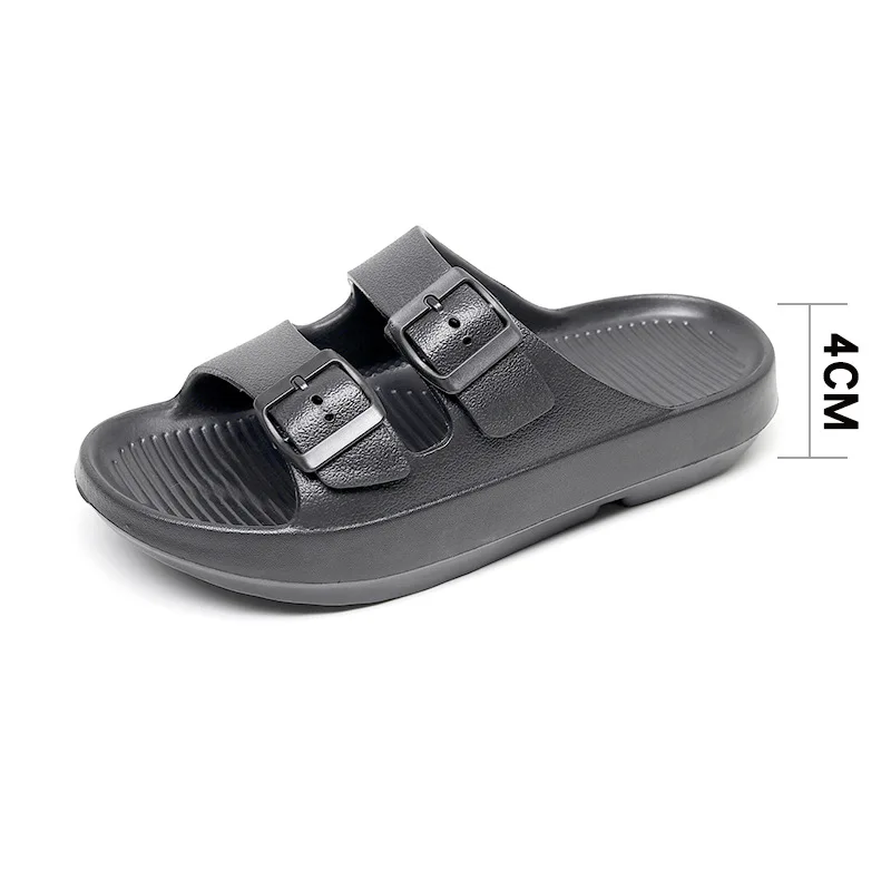 

2022 New Arrival Couples Outdoor Sandals Non-slip Quick-Drying Thick Platform Slippers Beach Flalt Slides Plus Size 46 47