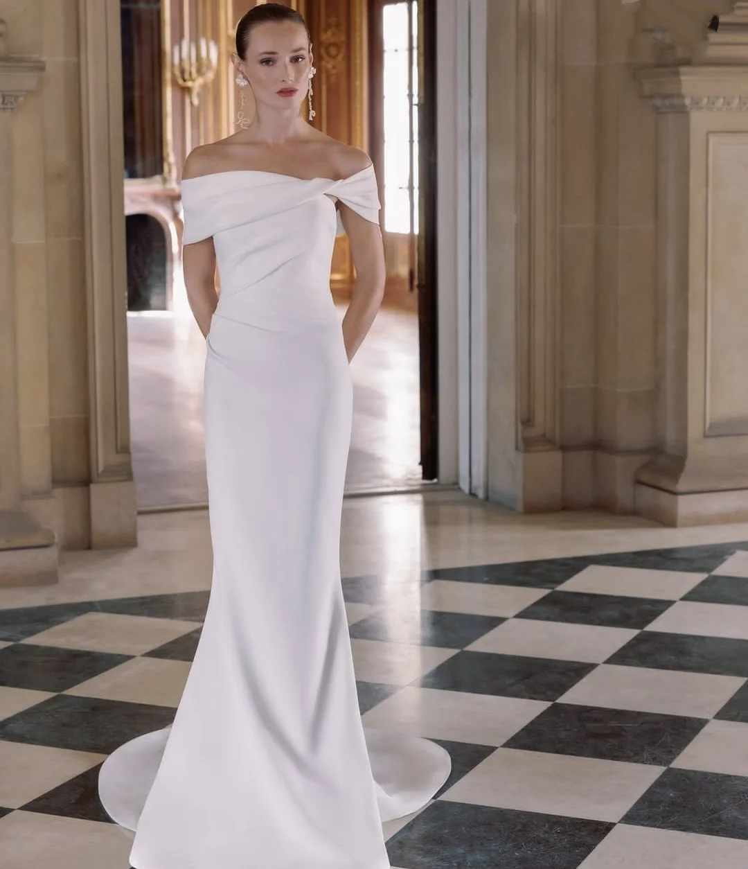 Свадебное платье на заказ элегантное свадебное русалки с открытыми плечами