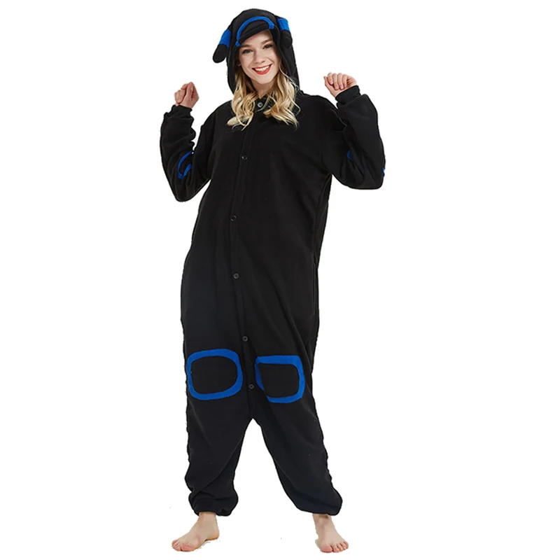 

Blue Elfs Kigurumis Pajama Women Men Anime Cartoon Adult Unisex Couples Onesie Polar Fleece Outfit Warm Sleepwear Halloween